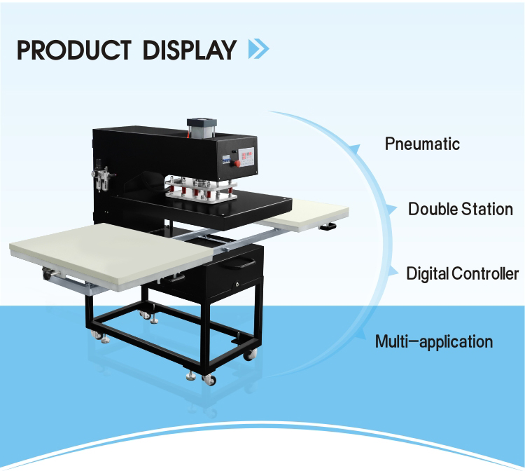 High quality 90x70cm pneumatic automatic heavy duty heat press machine